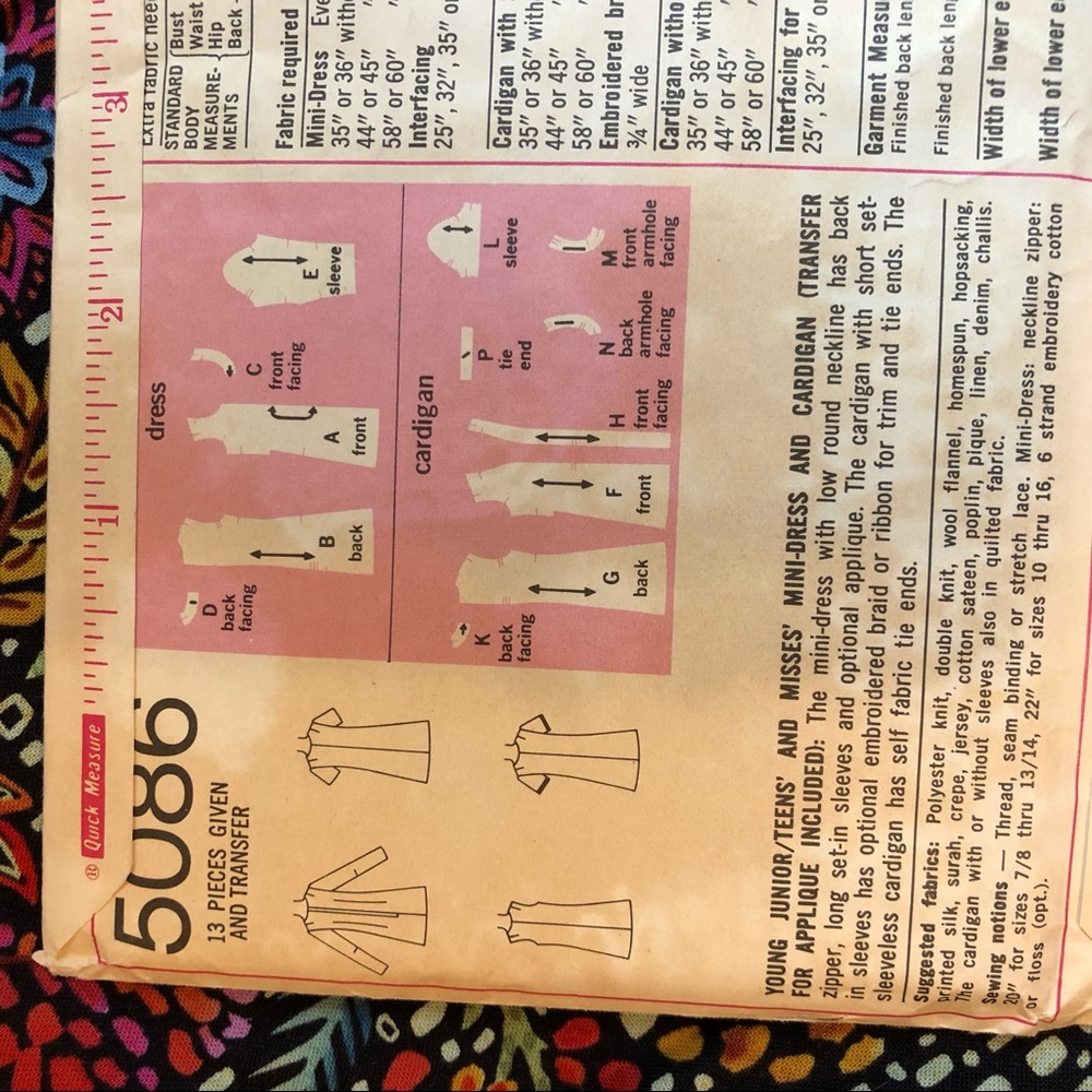 Vintage Simplicity 5086 Uncut Pattern - Picture 3 of 3
